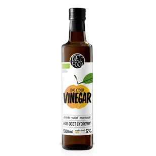 Bio Ocet Jabłkowy - Cydrowy 5% 500 ml - Zdrowa żywność - miniaturka - grafika 1