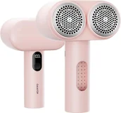 Golarki do ubrań - GOLARKA DO UBRAŃ SWETRÓW RÓŻOWA DWIE GŁOWICE AKUMULATOROWA DUŻA MOCNA - miniaturka - grafika 1