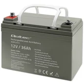Akumulatory samochodowe - Qoltec Akumulator AGM 12V 36Ah max.540A 10,3 kg - miniaturka - grafika 1