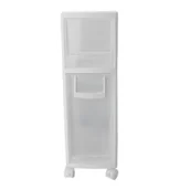 Ręczniki - Szafka łazienkowa, mała szafka do przechowywania, organizer podłogowy do łazienki, wąska szafka do przechowywania, ruchomy organizer na ręczniki, wąski wąski organizer - miniaturka - grafika 1