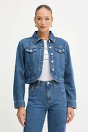 Kurtki damskie - Karl Lagerfeld kurtka jeansowa FASHION DENIM kolor niebieski przejściowa B1W14031 - miniaturka - grafika 1