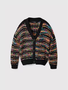 Swetry damskie - Desigual Kardigan Colorado 22WGJF06 Kolorowy Oversize - grafika 1