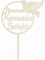 Scrapbooking - Topper Pierwsza Komunia Święta Na Tort 22,5Cm - miniaturka - grafika 1