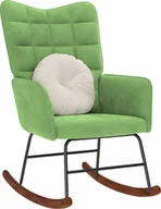 Fotele - vidaXL Fotel bujany, jasnozielony, tapicerowany aksamitem - miniaturka - grafika 1