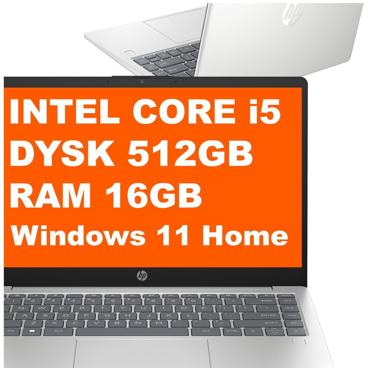 HP 14-ep0655nd / BU5N2EA / Core i5 / 16GB / 512GB / Iris Xe / FullHD / Win 11 / Srebrny