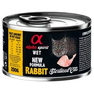 Mokra karma dla kotów - Karma dla kota ALPHA SPIRIT Sterilised Cats Rabbit 200 g - miniaturka - grafika 1