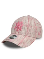 Czapki damskie - New Era Czapka z daszkiem New York Yankees Tweed 9Forty 60595382 Różowy - miniaturka - grafika 1