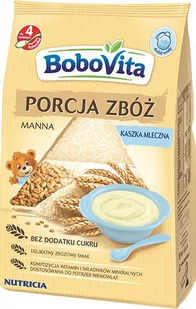 Kaszka porcja zbóż mleczna manna 210g BoboVita - Kaszki dla dzieci - miniaturka - grafika 1