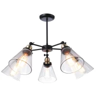 Lampy sufitowe - Szklany żyrandol Samanta nad stół do nowoczesnej jadalni - miniaturka - grafika 1