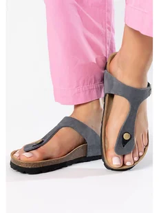 BAYTON Skórzane japonki "Mercure" w kolorze szarym - Klapki i japonki damskie - miniaturka - grafika 1