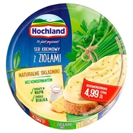 Sery - Hochland Ser kremowy w trójkącikach z ziołami 180 g - miniaturka - grafika 1
