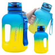 Shakery i bidony sportowe - Butelka motywująca do picia wody Bidon sportowy do biegania tritan 1700 ml - miniaturka - grafika 1