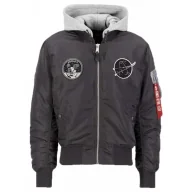 Odzież taktyczna i umundurowanie - Kurtka z kapturem Alpha Industries MA-1 VF Hood Dark Side 108108 684 - Vintage Grey 3XL - miniaturka - grafika 1