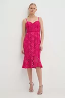 Sukienki - Guess sukienka SANTINA kolor różowy mini dopasowana W4GK0O WG860 - miniaturka - grafika 1