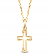 Biżuteria dla dzieci - ZŁOTY KOMPLET CHRZEST KOMUNIA BIERZMOWANIE 333 - miniaturka - grafika 1