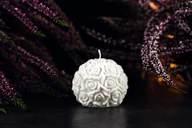 Świece - Różana kula duża świeczka sojowa dekoracyjna /Sawarge Candles - miniaturka - grafika 1