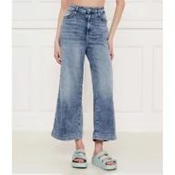 Spodnie damskie - GUESS Jeansy BELLFLOWER Relaxed fit z dodatkiem lnu - miniaturka - grafika 1