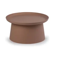 Ławy i stoliki kawowe - Plastikowy stolik kawowy FUNGO, średnica 700 mm, ceglasty - miniaturka - grafika 1