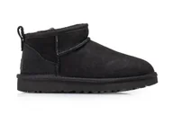 Botki damskie - Botki damskie Ugg Classic Ultra Mini 1116109-BLK 40 - miniaturka - grafika 1