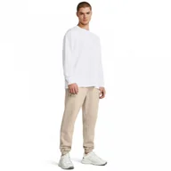 Spodnie sportowe męskie - Meskie spodnie dresowe Under Armour UA Icon Fleece Jogger - beżowe - UNDER ARMOUR - miniaturka - grafika 1