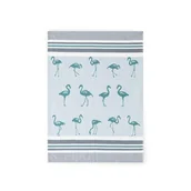 Ściereczki, gąbki, czyściki - Ścierka kuchenna baw egipska 50x70 | Flamingi zie - miniaturka - grafika 1