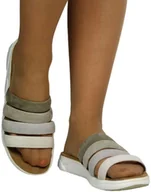 Klapki i japonki damskie - Klapki Stylowe Caprice 9-27102-28 724 Cactus Multi Skóra Naturalna_TN - CAPRICE - miniaturka - grafika 1