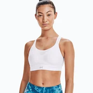 Bielizna sportowa damska - Biustonosz fitness Under Armour Infinity High white/white/halo gray - miniaturka - grafika 1