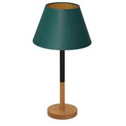 Lampy stojące - Luminex Table lamps 3757 lampa stołowa lampka 1x60W E27 czarny/zielony/naturalny/złoty - miniaturka - grafika 1