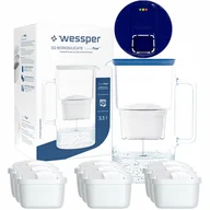 Dzbanki filtrujące - Dzbanek filtrujący Wessper Aquamax 3,3l - Licznik LED + 10x Filtr do wody - miniaturka - grafika 1