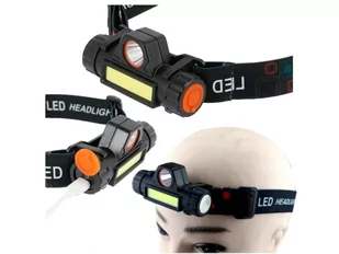 Latarka Czołowa Z Magnesem Czołówka 4W1 Lampka Cob - Latarki - miniaturka - grafika 1
