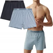 Majtki damskie - BOKSERKI LUŹNE MĘSKIE SZORTY ATLANTIC BAMBUS 2MBX076/NIE/GRF 2PAK *S* - Atlantic - miniaturka - grafika 1