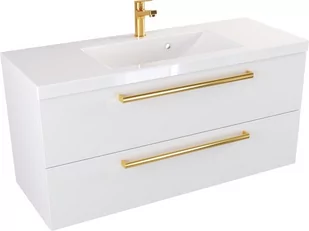 Szafka z Umywalką ATHOS 100 cm MAT - Uchwyt Złoty - Szafki łazienkowe - miniaturka - grafika 1