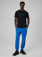 Spodnie sportowe męskie - 4F Spodnie dresowe joggery męskie - niebieskie XXL - miniaturka - grafika 1