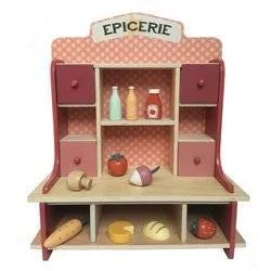Drewniany mały sklep spożywczy do zabawy Egmont Toys - Zabawy w naśladowanie dorosłych - miniaturka - grafika 1