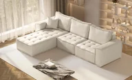 Narożniki - Sofa w kształcie L maxi BOHOO narożnik tkanina Raven jasnobeżowy lewy - miniaturka - grafika 1