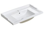 Umywalki - Umywalka ceramiczna, łazienkowa, Retro, 81x46x22 cm, biały - miniaturka - grafika 1