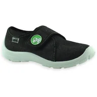 Buty dla chłopców - Czarne chłopięce kapcie z białą oddychającą podeszwą Befado 974Y586N Danny - miniaturka - grafika 1