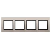 Klawisze i ramki - Ramka Kontakt-Simon Nature DRN4/81 4-krotna satynowa noc - miniaturka - grafika 1