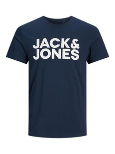 Jack & Jones Koszulka "Corp" w kolorze granatowym - Koszulki męskie - miniaturka - grafika 1
