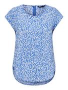 Koszulki i topy damskie - ONLY Koszulka "Vic" w kolorze błękitno-białym - miniaturka - grafika 1