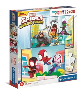 Clementoni Puzzle 2x20 Super Kolor Spidey and Friends - - Puzzle - miniaturka - grafika 2