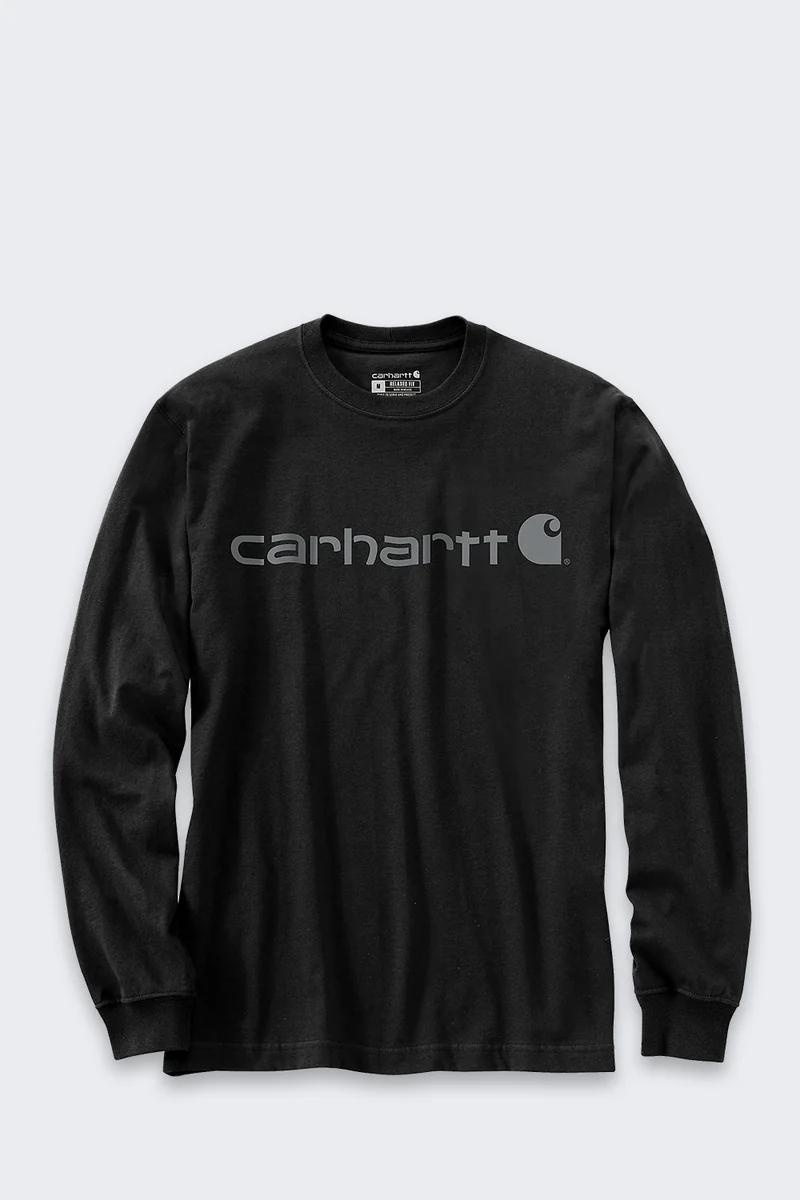 Koszulka Carhartt Dearborn Relaxed LS Logo BLACKGR