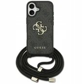 Etui i futerały do telefonów - Etui Guess 4G Big Logo Cord Stap Crossbody do iPhone 17 czarny - miniaturka - grafika 1