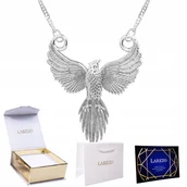 Łańcuszki - Naszyjnik Srebrny Długi Łańcuszek Ptak Feniks z Feniksem Ptakiem SREBRO 925 - miniaturka - grafika 1