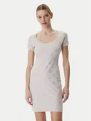 Sukienki - Guess Sukienka dzianinowa W6RK92 Z3JD2 Beżowy Regular Fit - miniaturka - grafika 1