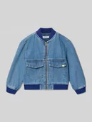 Kurtki i płaszcze dla chłopców - Kurtka dżinsowa z haftowanym napisem z tyłu - miniaturka - grafika 1