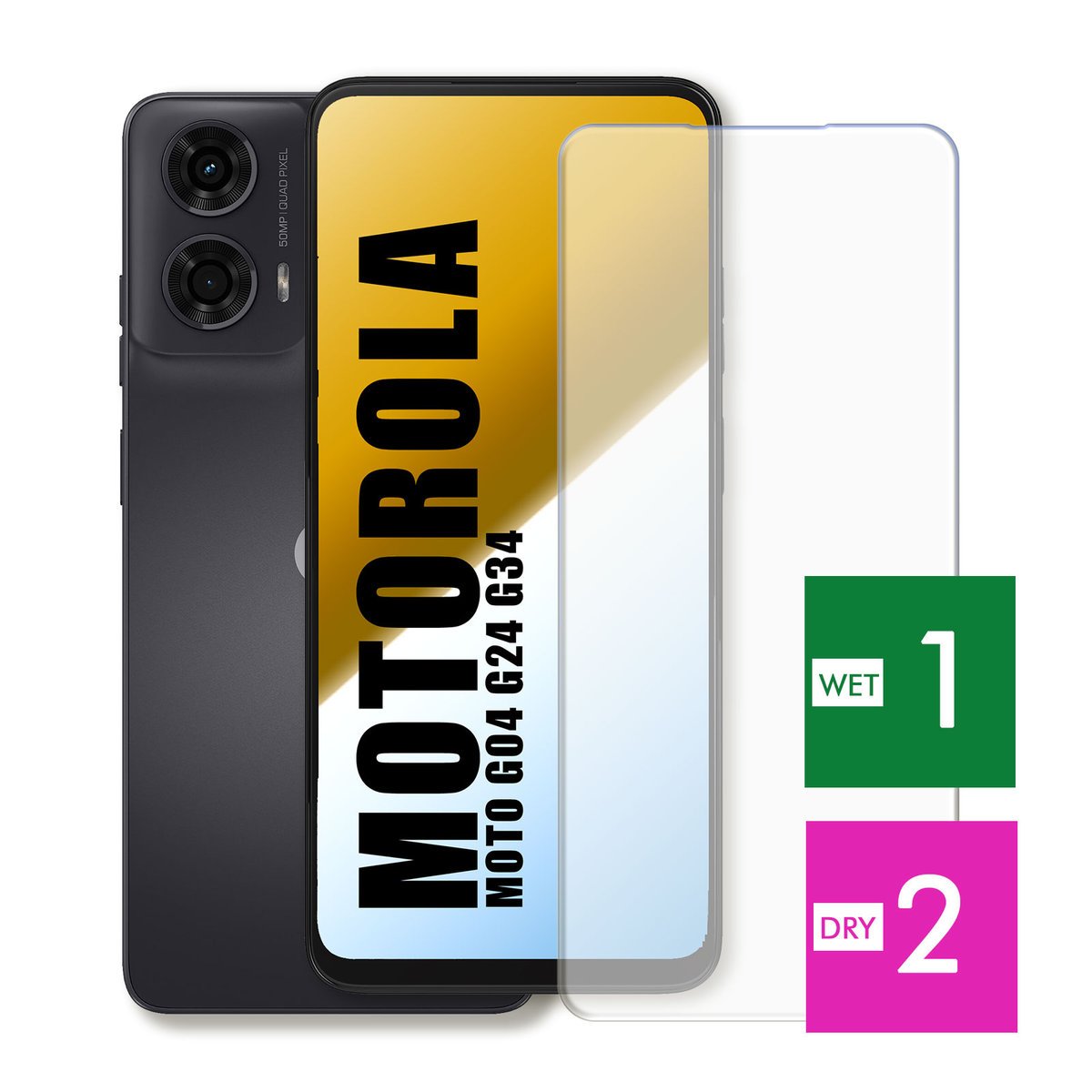 WZMOCNIONE SZKŁO DO MOTOROLA MOTO G04 G24 G34 SZYBKA HARTOWANE 9H JAKOŚĆ