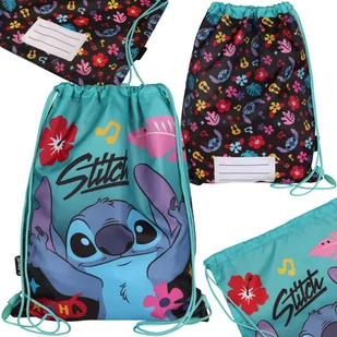 DISNEY Stitch Dziecięcy worek na buty NA WF, worek szkolny na ramię dla dziewczynki Workoplecak 31x42 cm - Torby szkolne - miniaturka - grafika 1