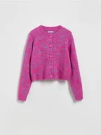 Swetry damskie - Reserved - Wzorzysty kardigan - wielobarwny - miniaturka - grafika 1