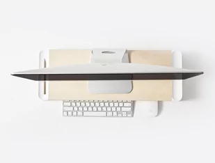 Apple Pout Eyes 5 Wooden Podstawka pod iMac (White) EYES5 - Akcesoria do monitorów - miniaturka - grafika 1